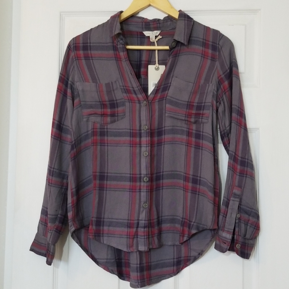 Lucky Brand Lightweight Button Up Shirt Plaid